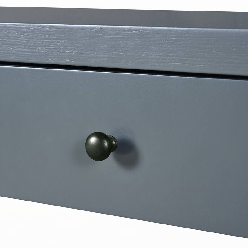 Curved Console Table with Storage,Navy