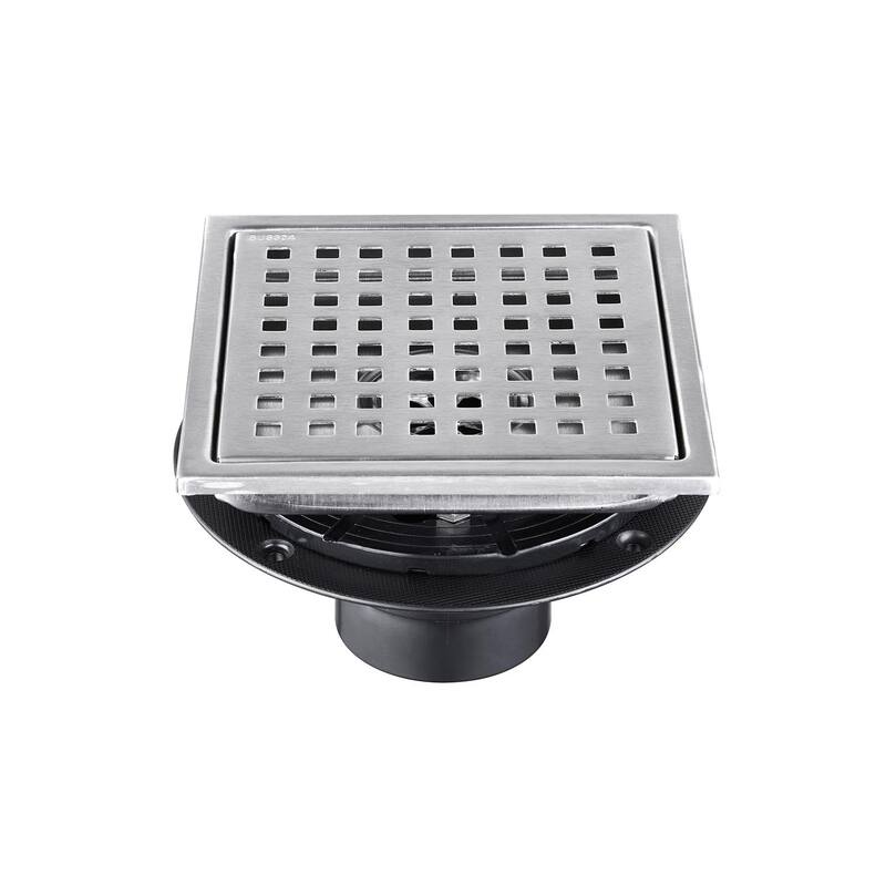 Topcraft 6-Inch Stainless Steel Square Floor Drain