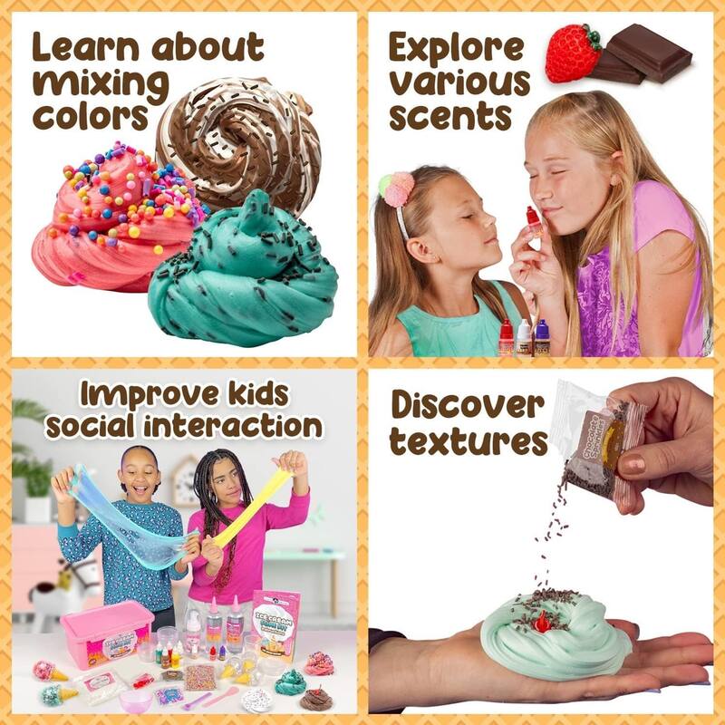 Original Stationery Ice Cream Slime Kit, Amazing Ice Cream Slime Making Kit