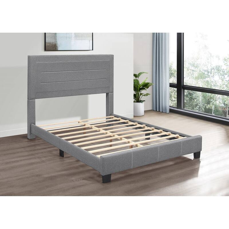 Queen fabric bed Or night stand