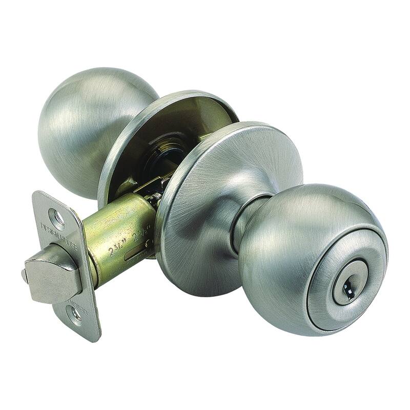 Design House Ball Keyed Entry Door Knob Satin Nickel