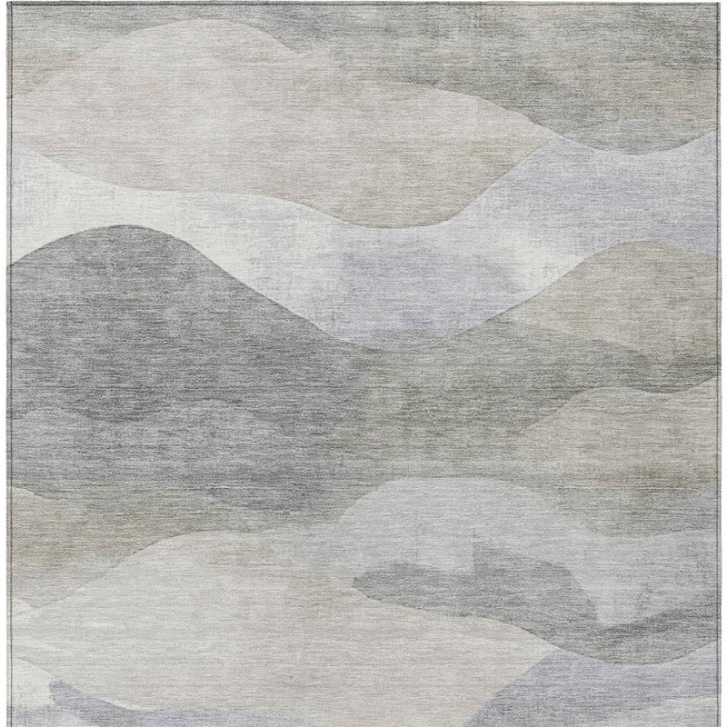 HomeRoots Abstract Transitional Rectangle Outdoor Rug
