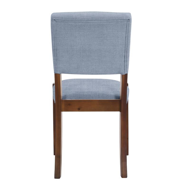 Set of 4 Modern Upholstered Dining Chairs Office Chair Gray Reception Chair Accent Chair Armless Chair with Wood Legs