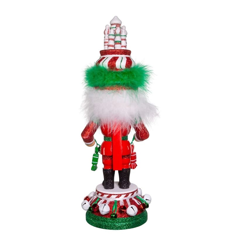 Kurt Adler 15-Inch Hollywood Nutcrackers™ Red, White and Green Candy Tower Hat Nutcracker - Multicolored