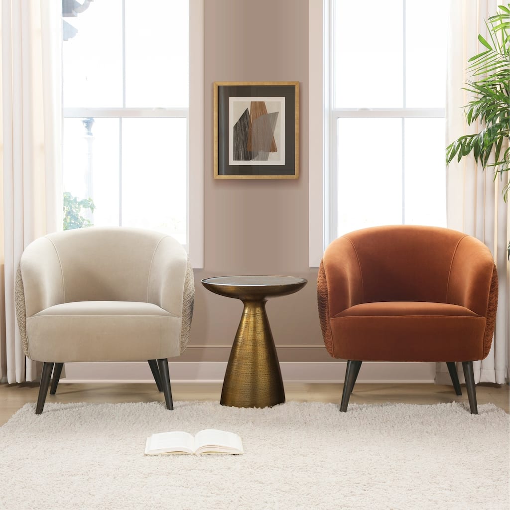 London Mid-Century Modern Ruched Chair