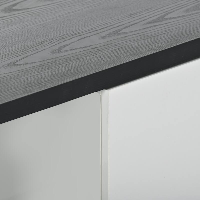 Modern Adjustable TV Stand with 3 Drawers, Convenient Storage and 1 Open Storage Shelf for Living Room Bedroom