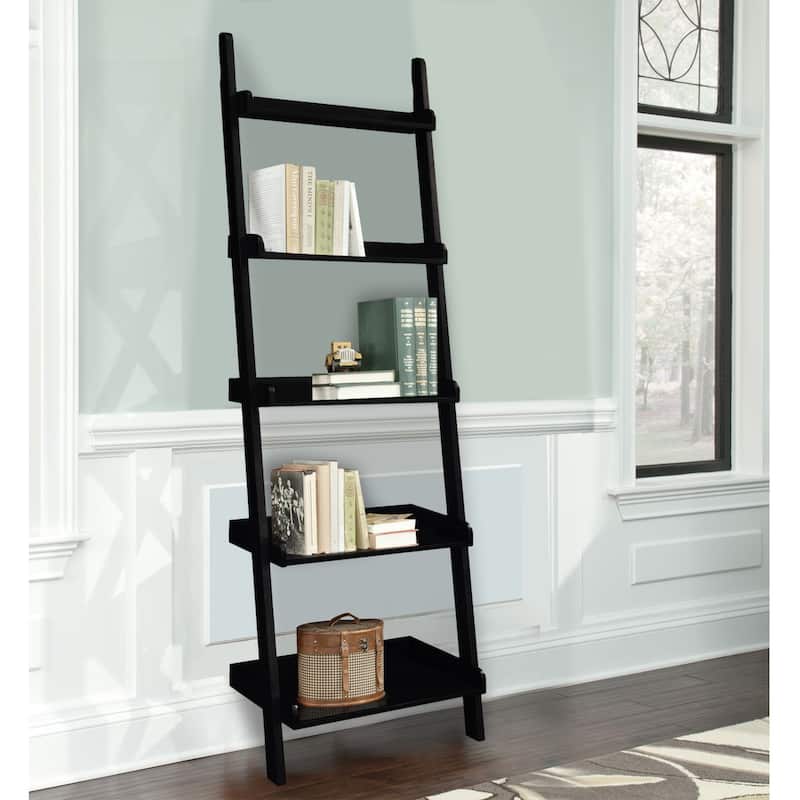 5-Tier Lean-to Shelf Unit - Black