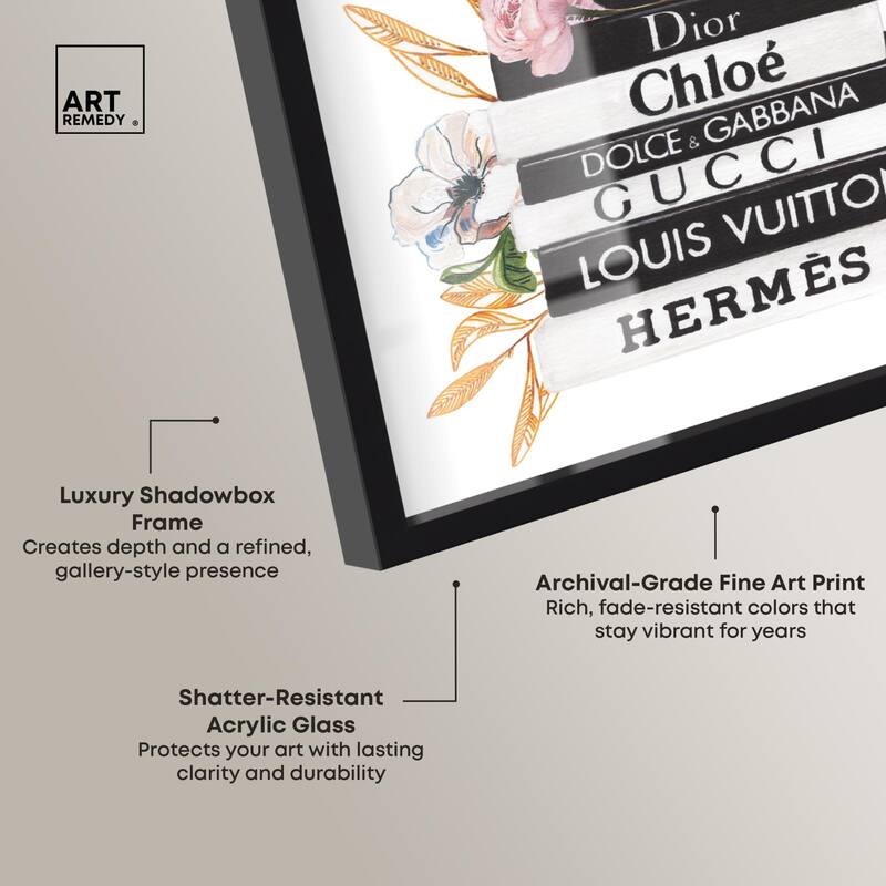 Floral Books Stack Shadowbox by Art Remedy