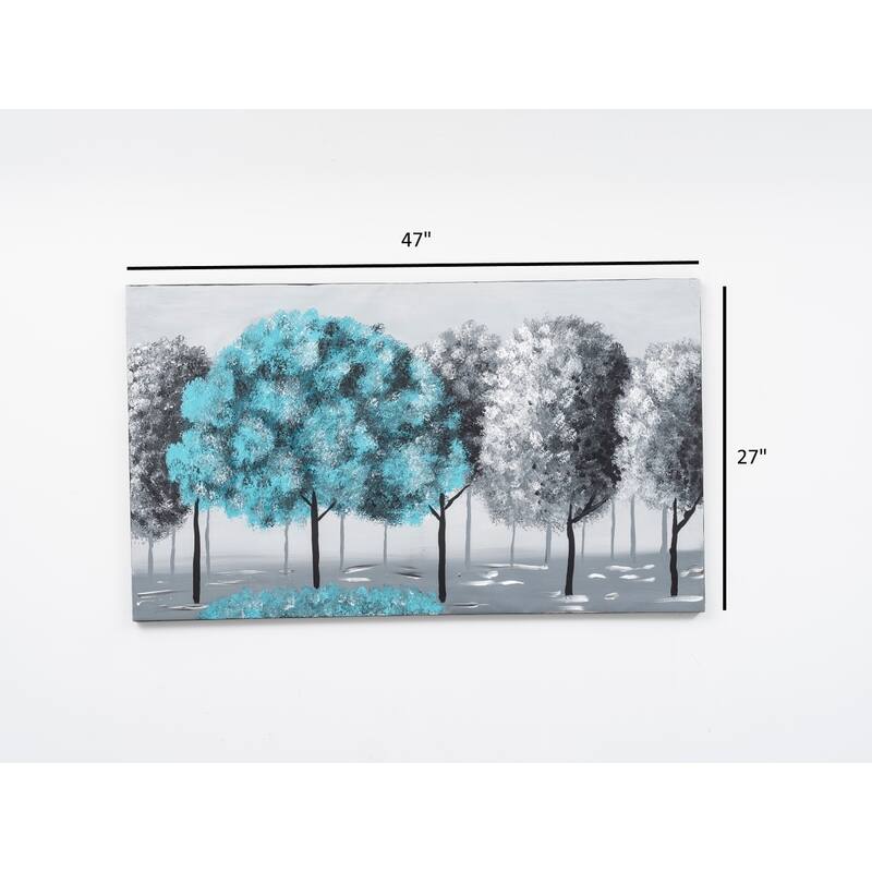 Wandela Wall Canvas Paintings 47'' x 27'' - White