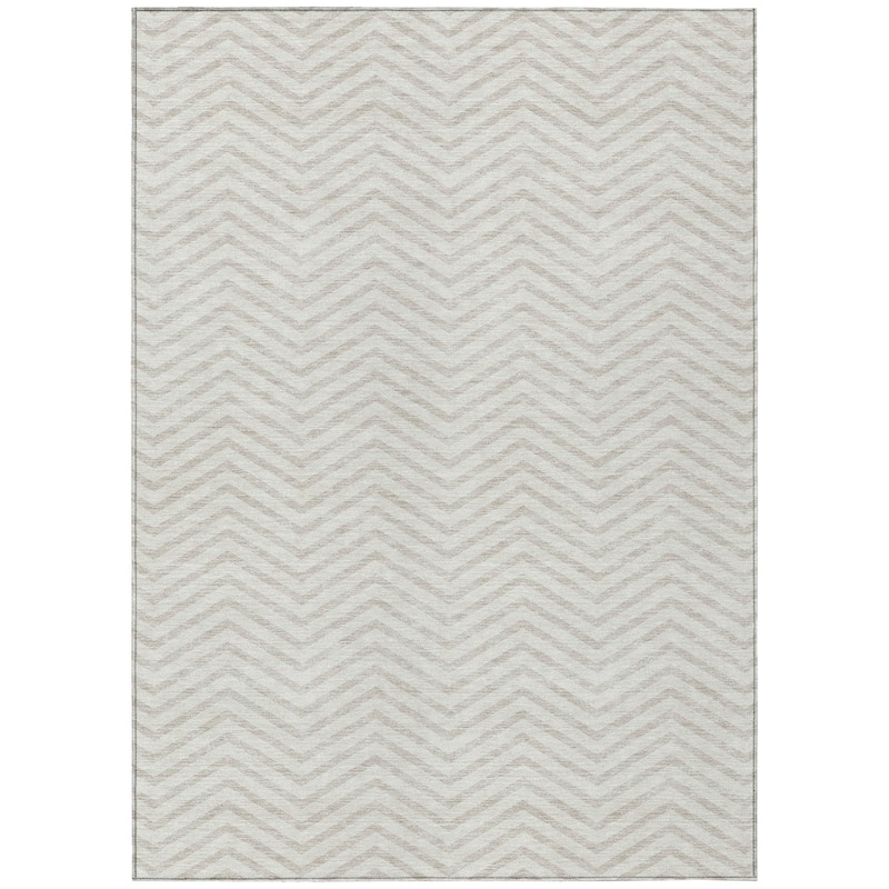 Machine Washable Indoor/ Outdoor Chantille Chevron Stripe Rug