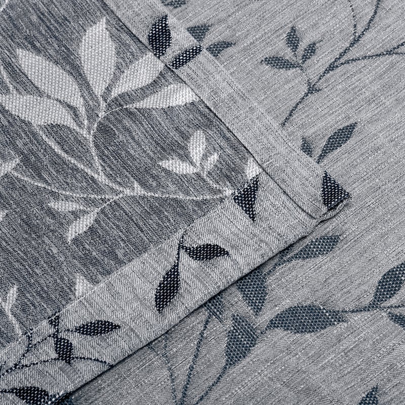 Superior Decorative Vintage Leaves Jacquard Curtain Set with 2 Panels