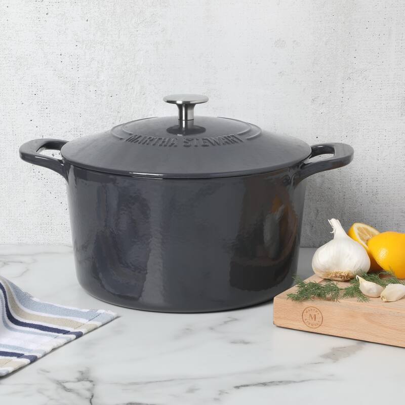 Martha Stewart Gatwick 7 QT Enamel Cast Iron Dutch Oven