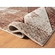Alexia Collection Geometric Red/Brown Indoor Abstract Area Rug - Bed ...