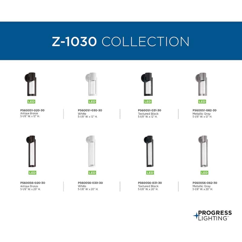 Z-1030 Collection One-Light LED Small Wall Lantern - 15.120" x 12.250" x 7.750"