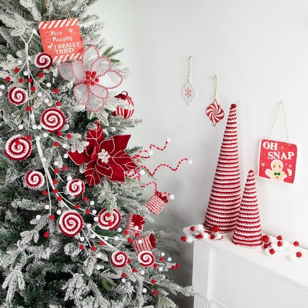 Candy Cane Swirled Christmas Cone Tree - 10.5