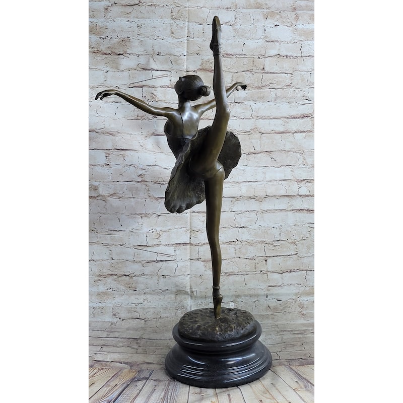 Extra Large Signed Original Clic Artwork Ballerina Bronze Sculpture Statue