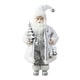 preview thumbnail 32 of 92, Glitzhome 18"H Faux Fur Christmas Santa Figurines with Porcelain Face