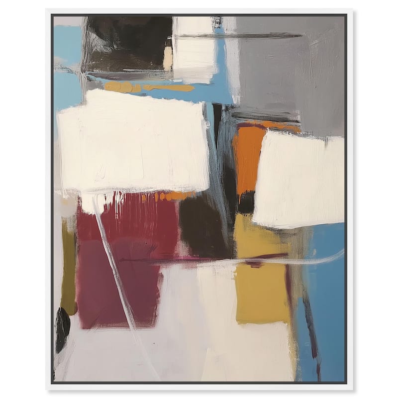 Stacked Forms Canvas by Art Remedy - White - 20" x 24"