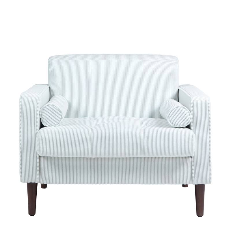 2 Set Modern Wide Armchair Corduroy Accent Chairs