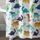 preview thumbnail 4 of 5, Style Quarters shower curtain DINOSAUR - Blue/red/yellow/green/white