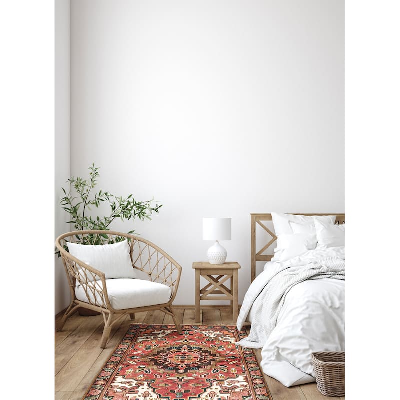 ECARPETGALLERY Hand-knotted Sarabi Red Wool Rug - 3'3 x 4'11