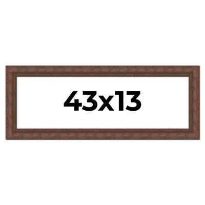 43x13 Frame Pewter Solid Wood Picture Frame Width 1.625 Inches | Interior Frame Depth 0.6875 Inches