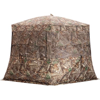 Rhino Hunting Low Hub Blind with Silent Slide Windows