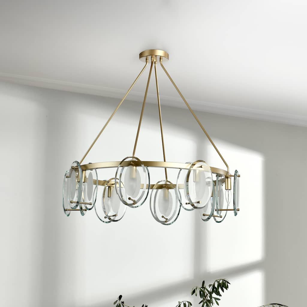 Gina 8-Light Gold Chandelier by Kosas Home