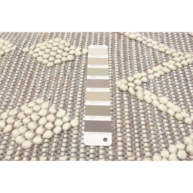 ECARPETGALLERY Braid weave Sienna Brown Wool Rug - 5'11 x 9'3