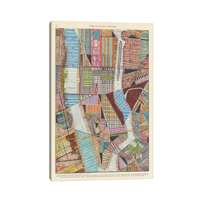 iCanvas "Modern Map of New York II" by Nikki Galapon Canvas Print