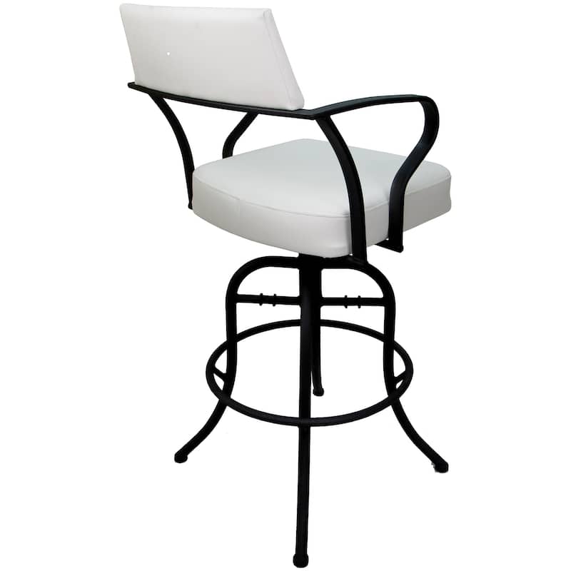 Carolina White Swivel Tilt Counter 26" or Bar 30" Metal Bar Stool
