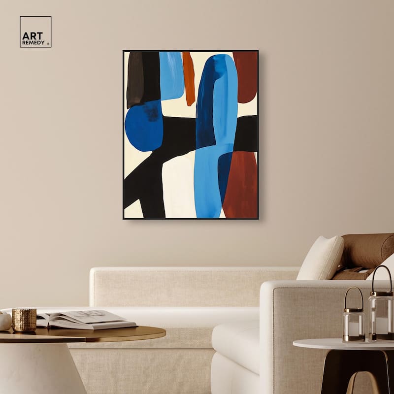 Cobalt Collision Canvas by Art Remedy
