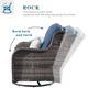 OVIOS 6-piece Rattan Wicker Patio Furniture Set Swivel Rocking Chair Set