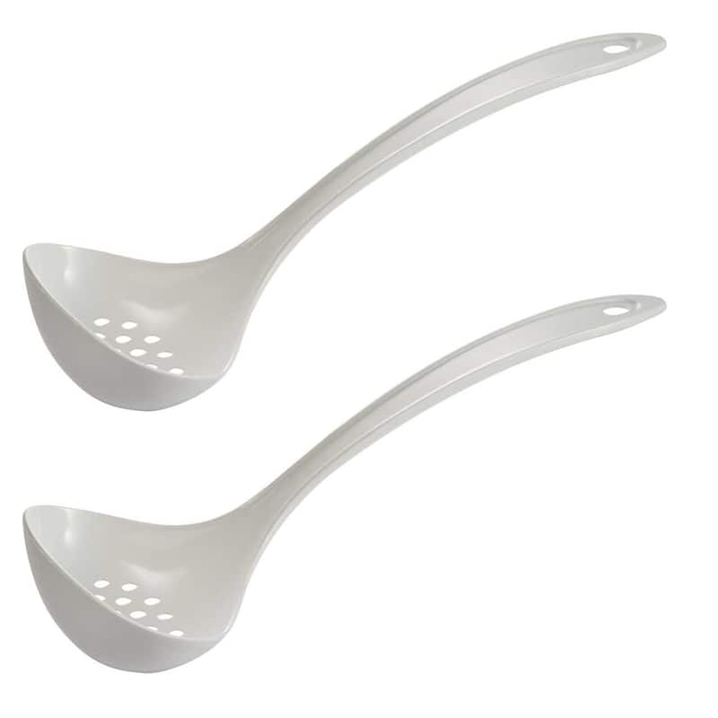 Hutzler LOPOL Reinforced Nylon Cooking Utensil Sets - White - Straining Ladle