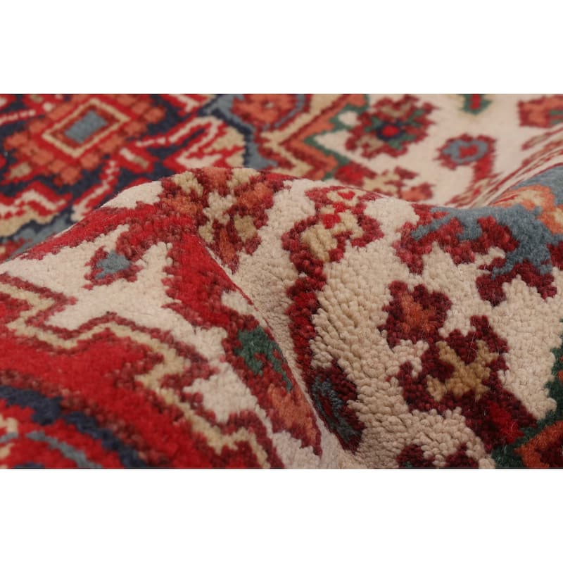 ECARPETGALLERY Hand-knotted Serapi Heritage Cream, Red Wool Rug - 2'6 x 15'9