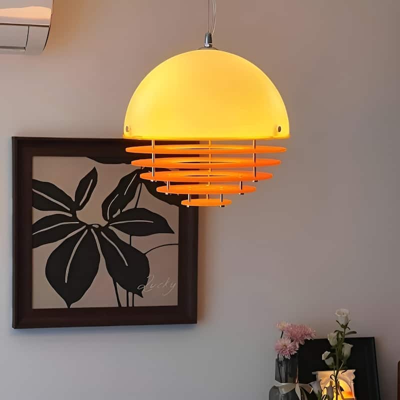 Bauhaus Sunset Ceiling Light Fixture, MCM Chandelier - Sunset