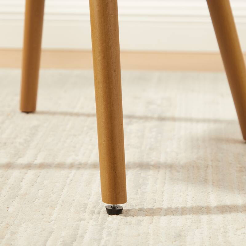 Art Leon Set of 2 Minimalist Dining Chair with Classic Wood Legs