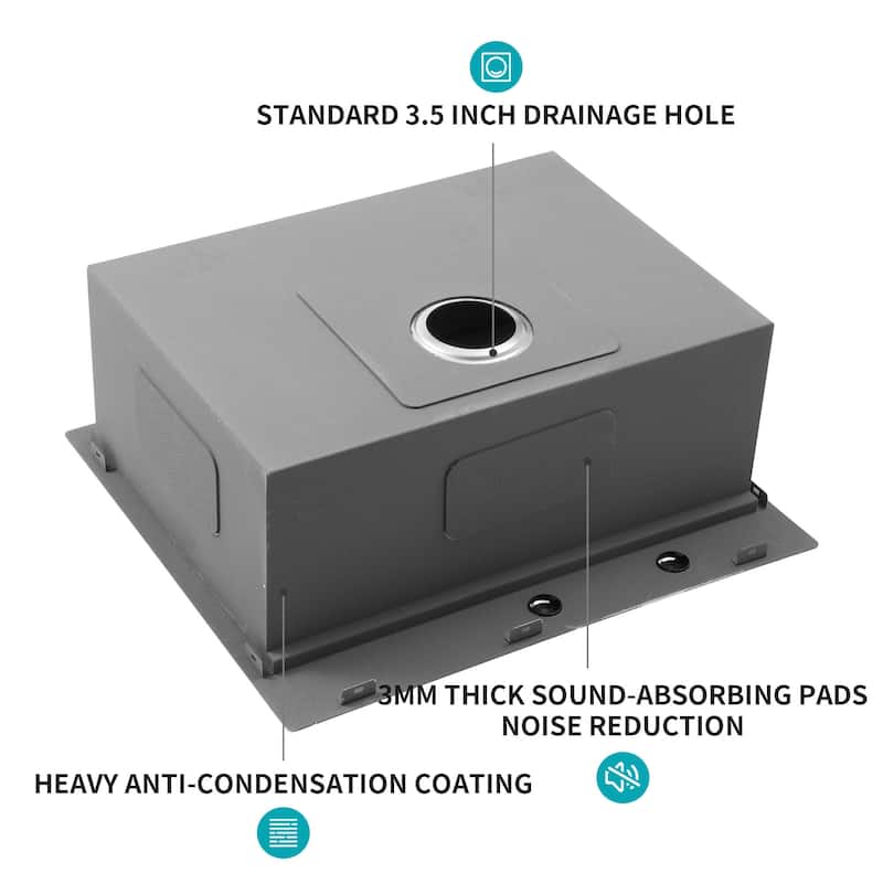 30" 28" 25" Drop-in Single Bowl Workstation Kitchen Sink