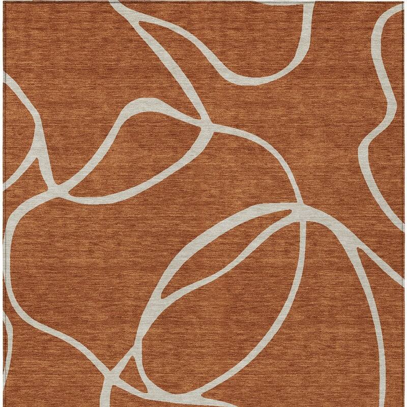 HomeRoots Abstract Transitional Rectangle Outdoor Rug