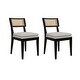 preview thumbnail 3 of 19, Monroe Rubberwood Cane Back Solid Wood Side Chair by East at Main (Set of 2)