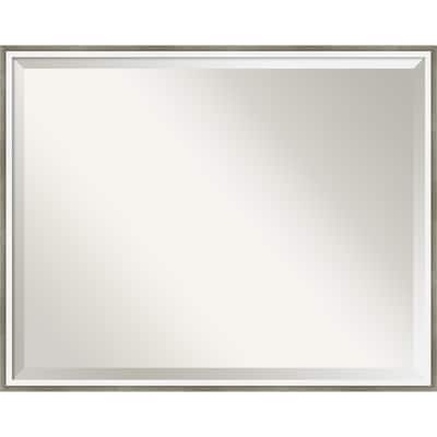 Beveled Wood Bathroom Wall Mirror - Lucie Frame