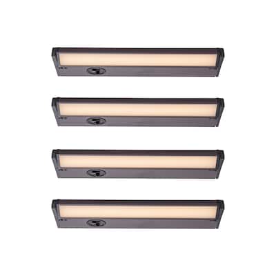 4-Pack Bronze Selectable 3000K/3500K/4000K Dimmable Integrated LED Under Cabinet Light