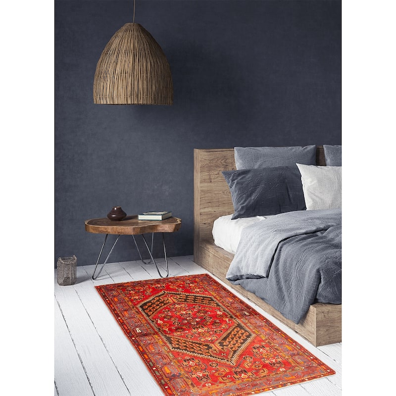 ECARPETGALLERY Hand-knotted Anadol Red Wool Rug - 4'5 x 6'11