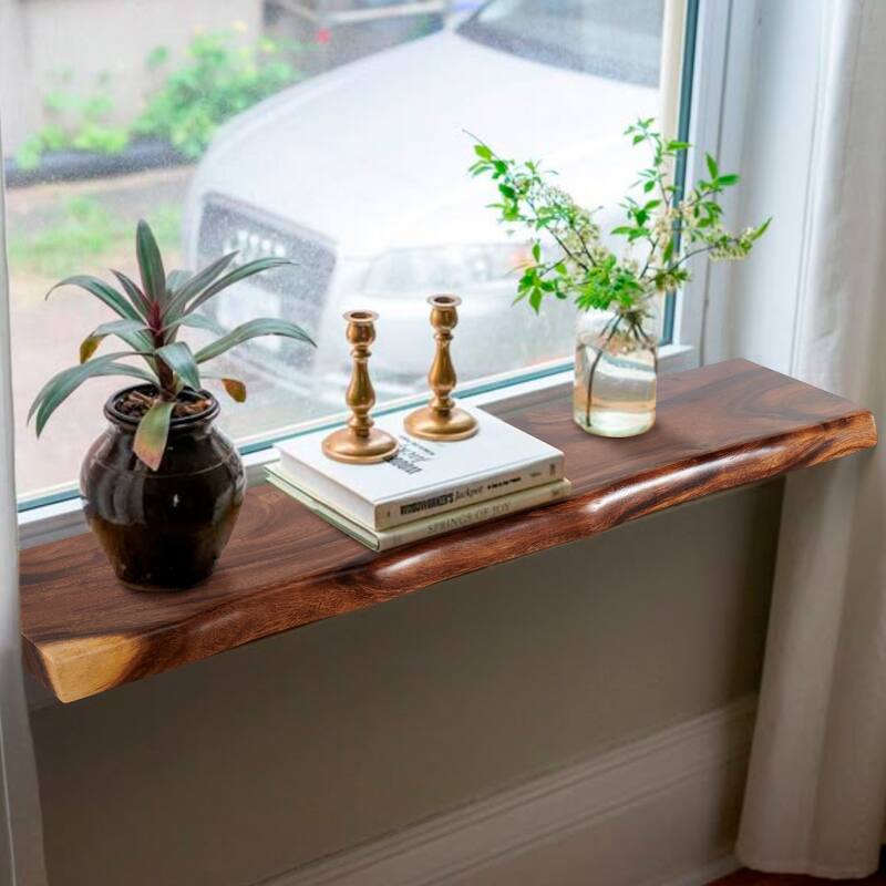 Acacia Wood Shelf with Live Edge