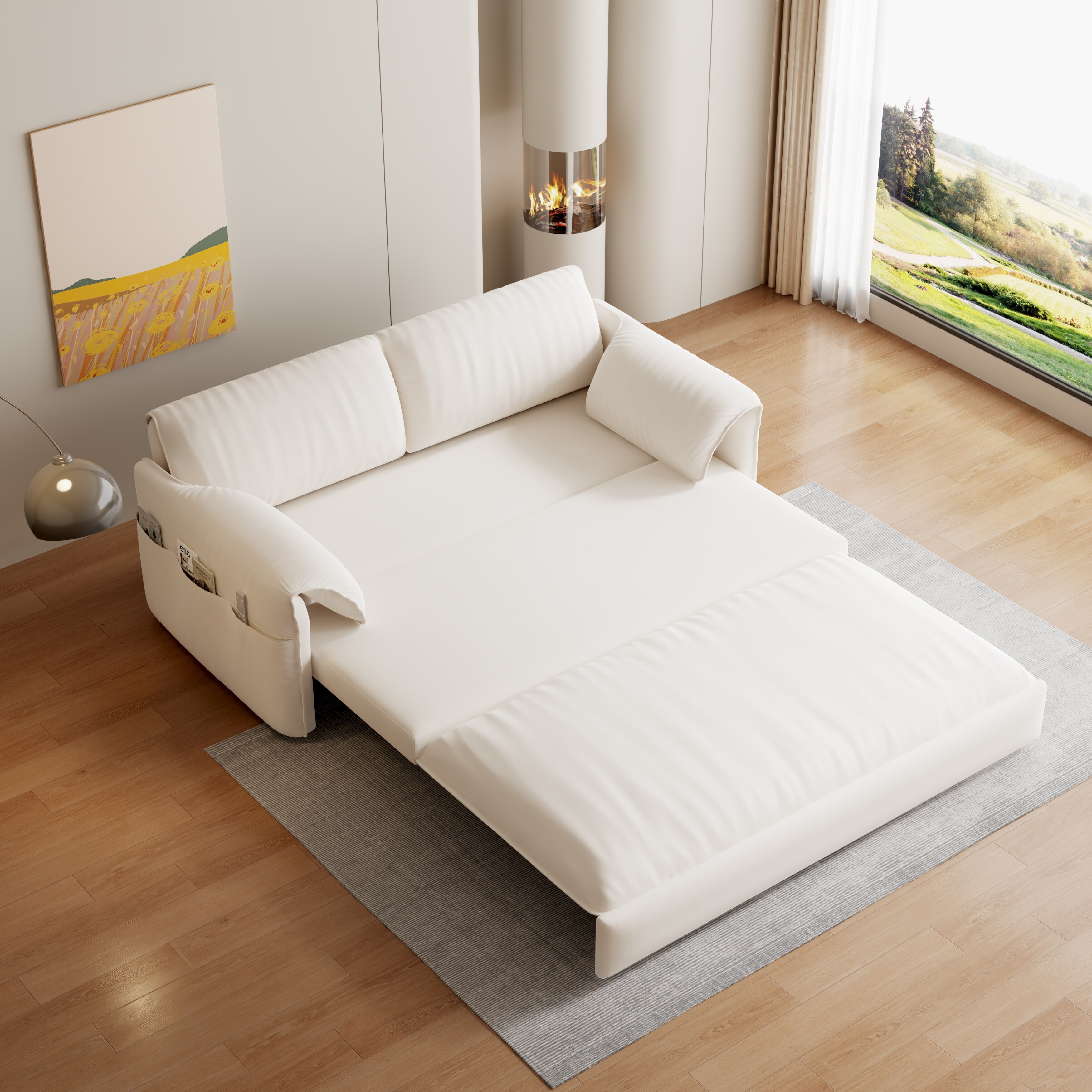 Queen futon sleeper sofa top