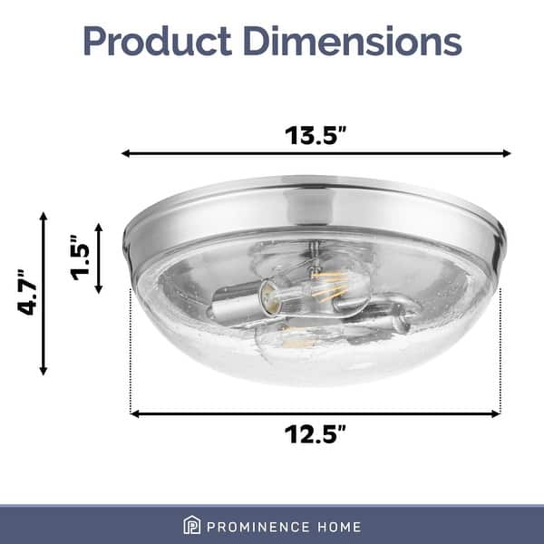 dimension image slide 0 of 7, Prominence Home Madalyn, Flushmount Light Fixture