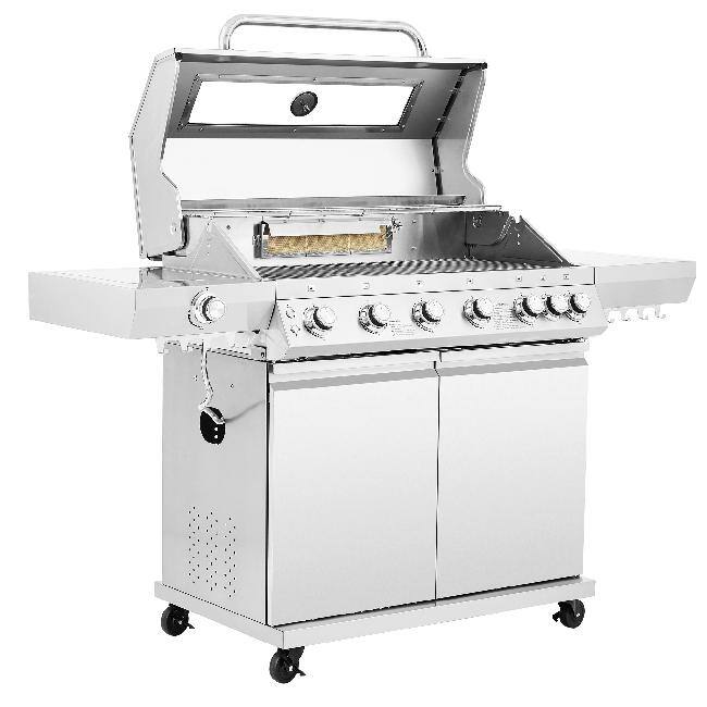 Royal Gourmet, 6-Burner Gas Grill with Side & Infrared Rear Burners - N/A