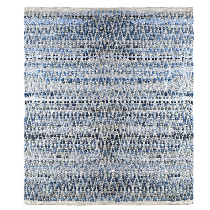 Fabstyles Denim Cotton Kohinoor Handmade Area Rag Rug - 60x90