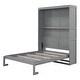 preview thumbnail 5 of 16, Full Murphy Bed Cabinet Folding Beds w/ Bookcase Headboard