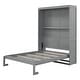 preview thumbnail 5 of 12, Full Size Murphy Bed Wall Bed with Shelves,Assembly Required,Gray